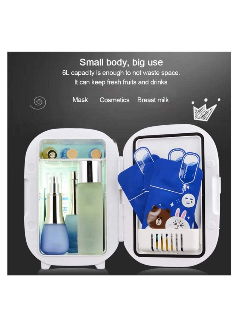 Cool Baby - Coolbaby Mini Fridge 6 Liter Dual Use Small Refrigerator Car/Home Cooler Warmer Portable Freezer Portable Heating & Cooling MakEUp Fridge - Image 1