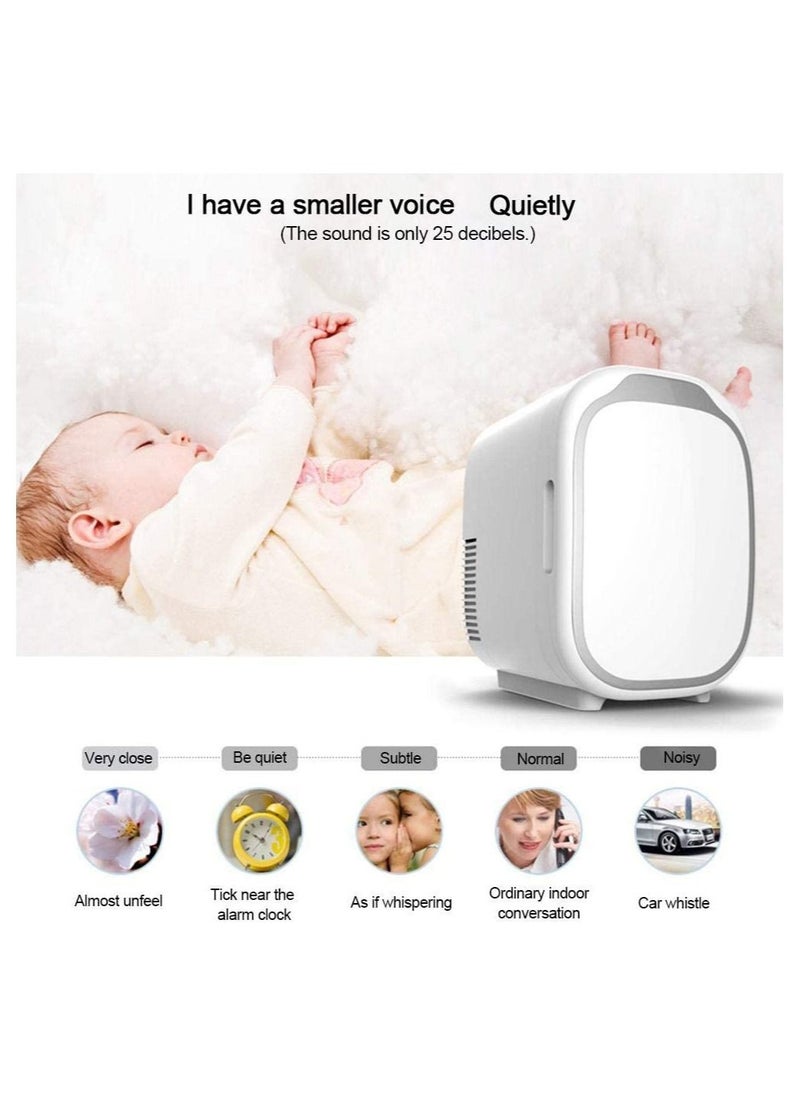 Cool Baby - Coolbaby Mini Fridge 6 Liter Dual Use Small Refrigerator Car/Home Cooler Warmer Portable Freezer Portable Heating & Cooling MakEUp Fridge - Image 1