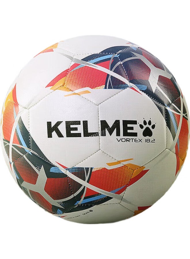 Kelme Machine-Stitched Soccer Ball, Size 4 And 5, For Adults And Children, Middle School Entrance Exam Standard, Competition Training, Youth Development, Student Use, White And Red, Size 5 - Image 1