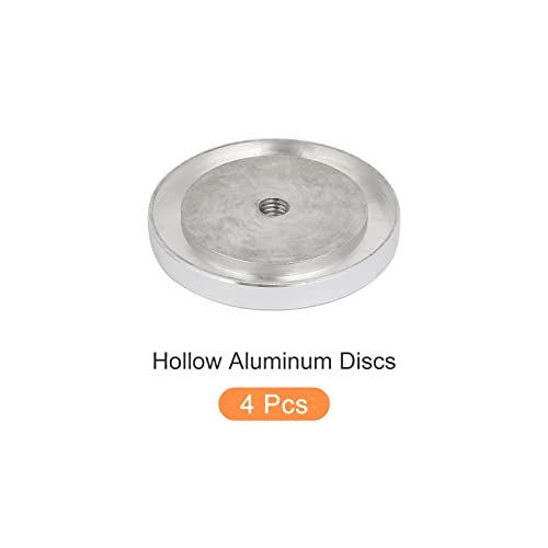METALLIXITY Aluminum Round Disc (M10x75mmx10mm) 4Pcs, Glass Table Top Adapter Aluminum Circle Disc - for Glass Coffee Table, Tea Bar, and Other Glass Furniture Accessories - Image 5