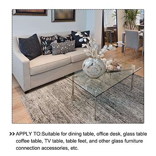 METALLIXITY Aluminum Round Disc (M10x75mmx10mm) 4Pcs, Glass Table Top Adapter Aluminum Circle Disc - for Glass Coffee Table, Tea Bar, and Other Glass Furniture Accessories - Image 4