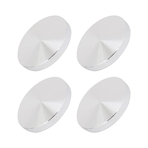 METALLIXITY Aluminum Round Disc (M10x75mmx10mm) 4Pcs, Glass Table Top Adapter Aluminum Circle Disc - for Glass Coffee Table, Tea Bar, and Other Glass Furniture Accessories - Image 1