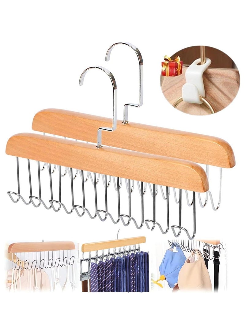 Generic - 3 Pack Smart Hook Clothes Hanger and Organizer with 8 Hooks for Organizing Scarves, Women's Underwear, and Men's Tie Puller - 8 Hook Closet Hanger and Organizer - Organize clothes and save space with this unique piece; Perfect for organizing pants, scarves, and ties smoothly and easily - Multi-Hook Clothes Organizer - 8 Stainless Steel Hooks - Space Saving and Smart Design - Perfect for Pants and Scarves - Image 1