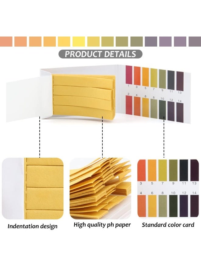 FDTY PH Test Strips 5 pack 400 Strips, Professional Universal pH.1-14 Test Paper, are ideal for teaching, students, chemistry experiments, saliva, urine, water soil and diet pH monitoring. - Image 5