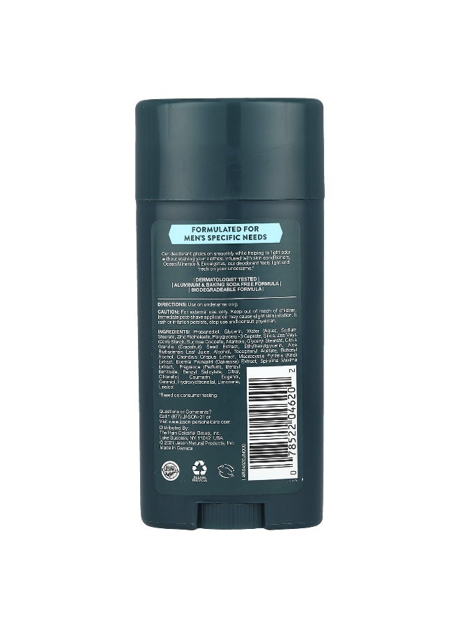 Jason Natural Jason Natural, Men's, Deodorant, Aluminum Free, Ocean Minerals + Eucalyptus, 2.5 oz (71 g)  - Image 2