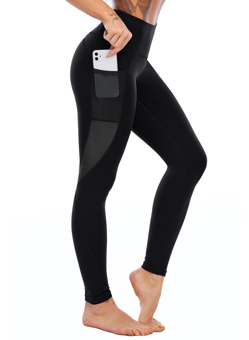 Loquat High waist stretch yoga pants tight waist skin-friendly exercise and fitness sport pants lady black  - Image 2