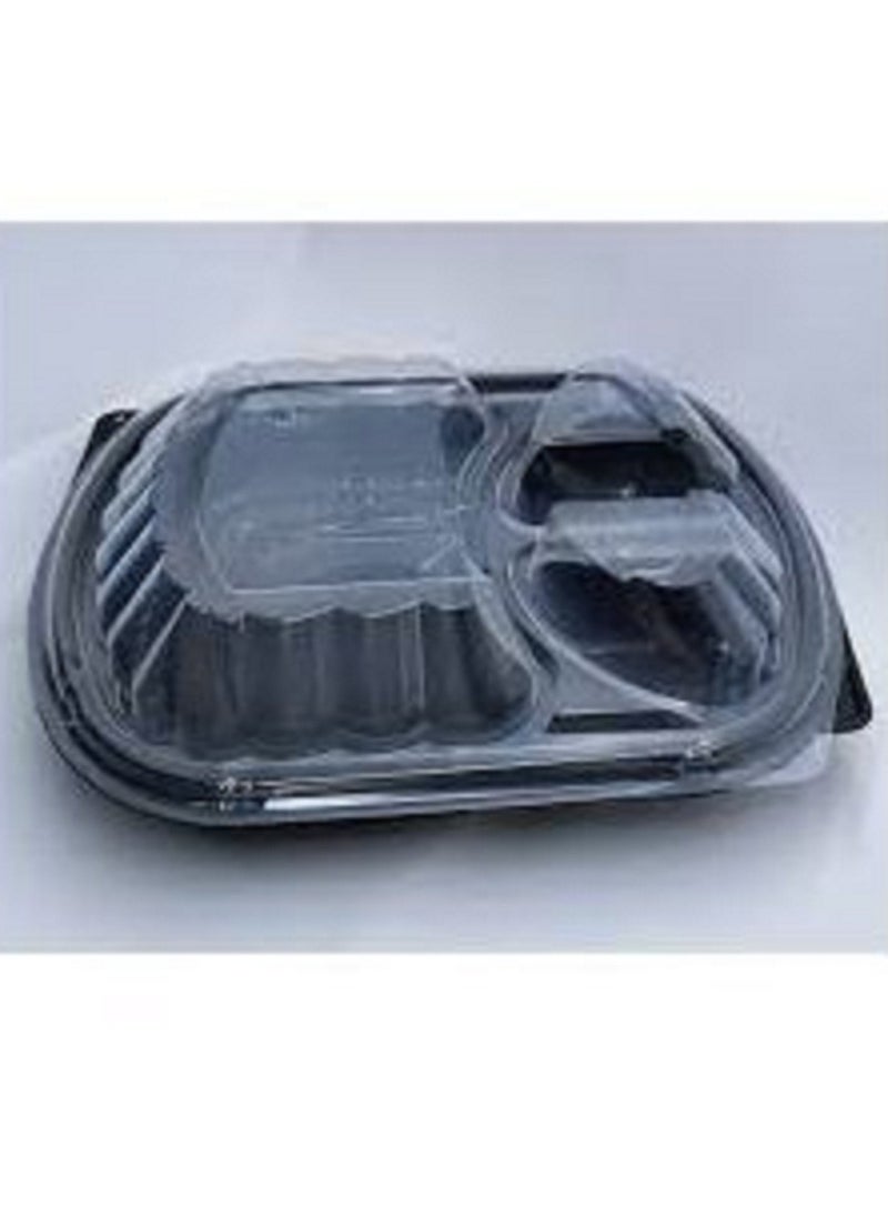 Generic 100 PCS 3 Compartment Containers With Lid  - Image 2