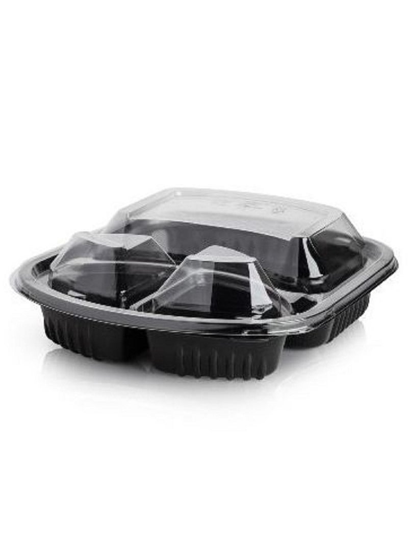 Generic 100 PCS 3 Compartment Containers With Lid  - Image 1