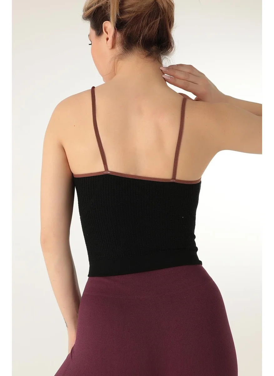 Miorre Patterned Thin Strap Bustier