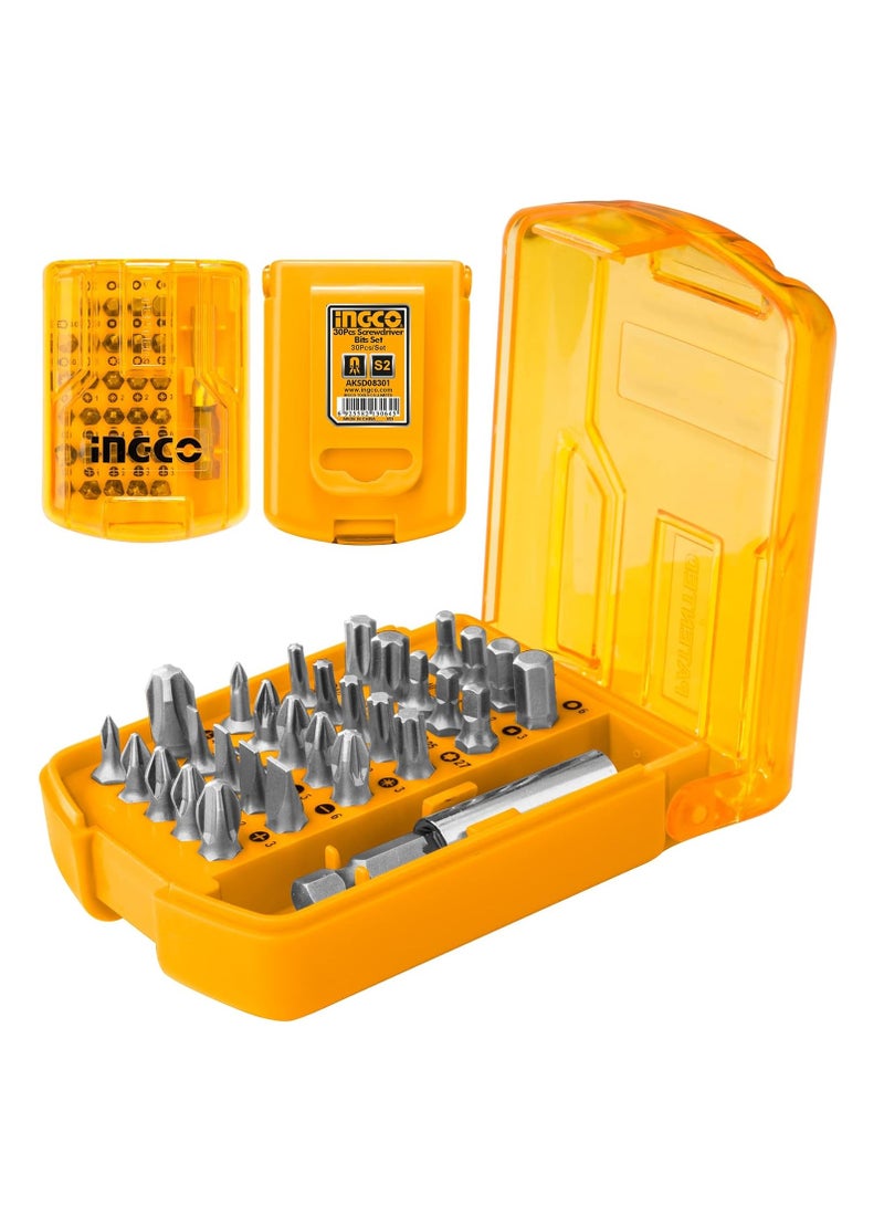 إنجكو مجموعة رؤوس مفكات INGCO، 30 قطعة - AKSD08301 - Image 1