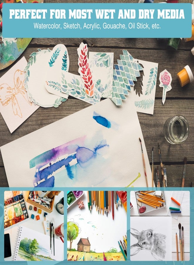 Sadoup Watercolor Paper Pad, Watercolor Sketchbook 9" x12” 140lb/300gsm, Spiral Bound Water Color Pad Journal and Sketchbook for Adults & Kids, Markers and Art Journaling - Image 5