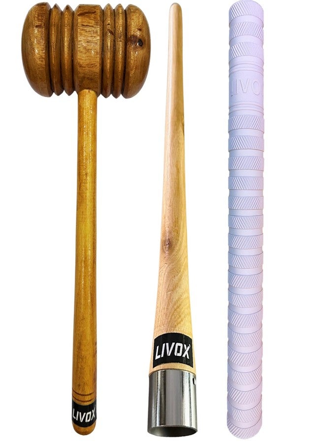 Livox Wooden Cricket Bat Knocking Hammer for Bat Preparation (Pack of 3) - Image 1