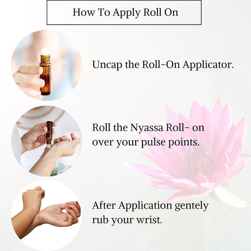 Nyassa Nyassa Divine Lotus Roll On 10ml with Jojoba Oil and Fragrane Oil Blend  - Image 3