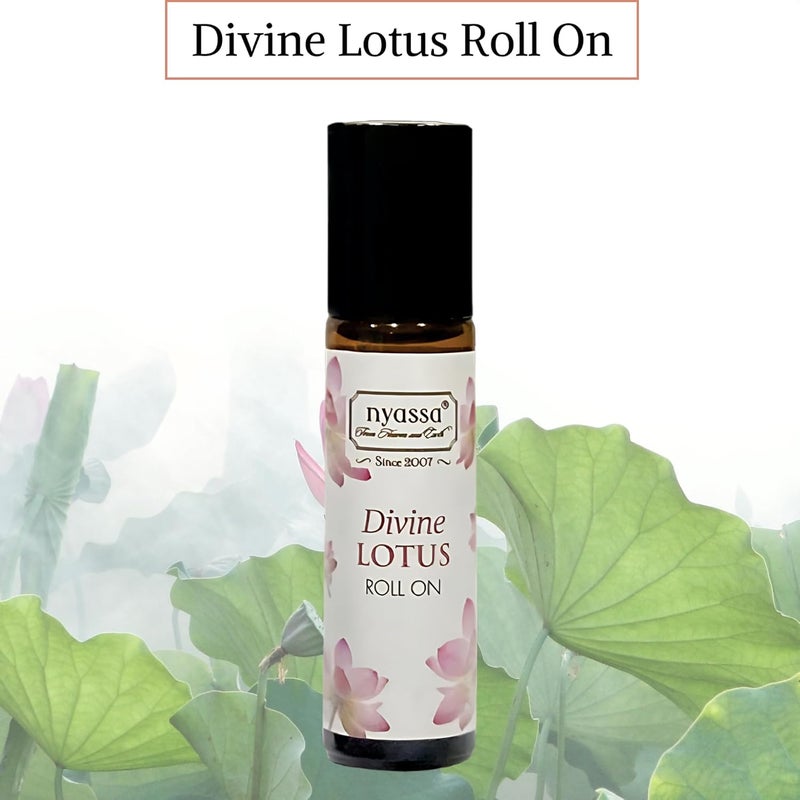 Nyassa Nyassa Divine Lotus Roll On 10ml with Jojoba Oil and Fragrane Oil Blend  - Image 2