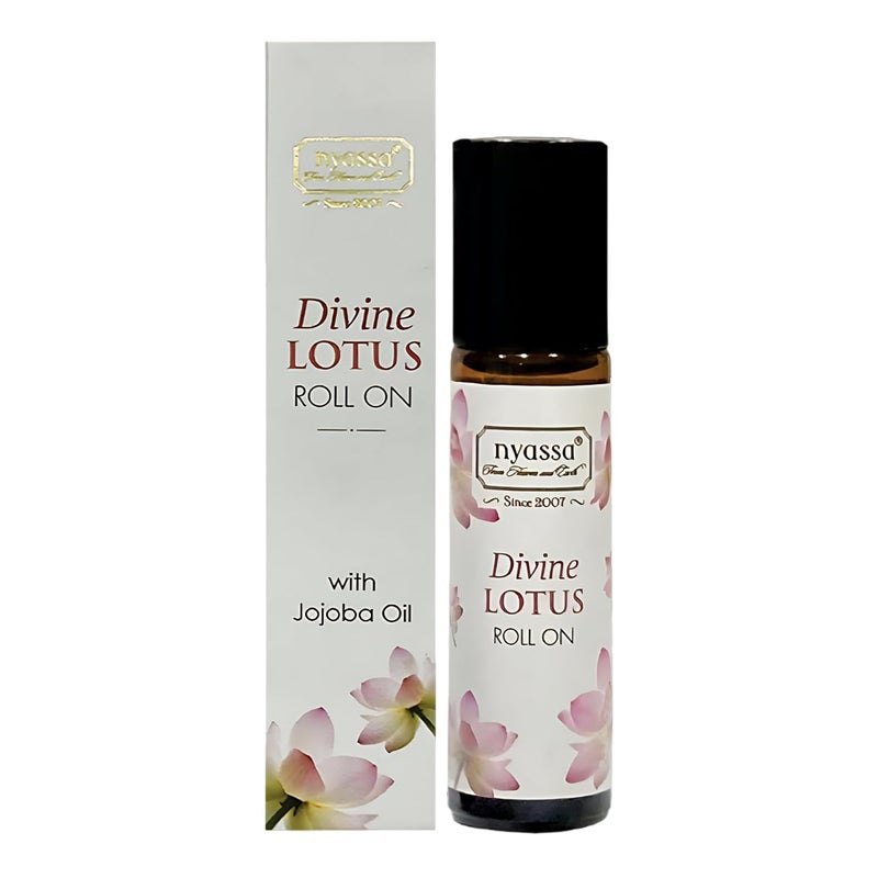 Nyassa Nyassa Divine Lotus Roll On 10ml with Jojoba Oil and Fragrane Oil Blend  - Image 1