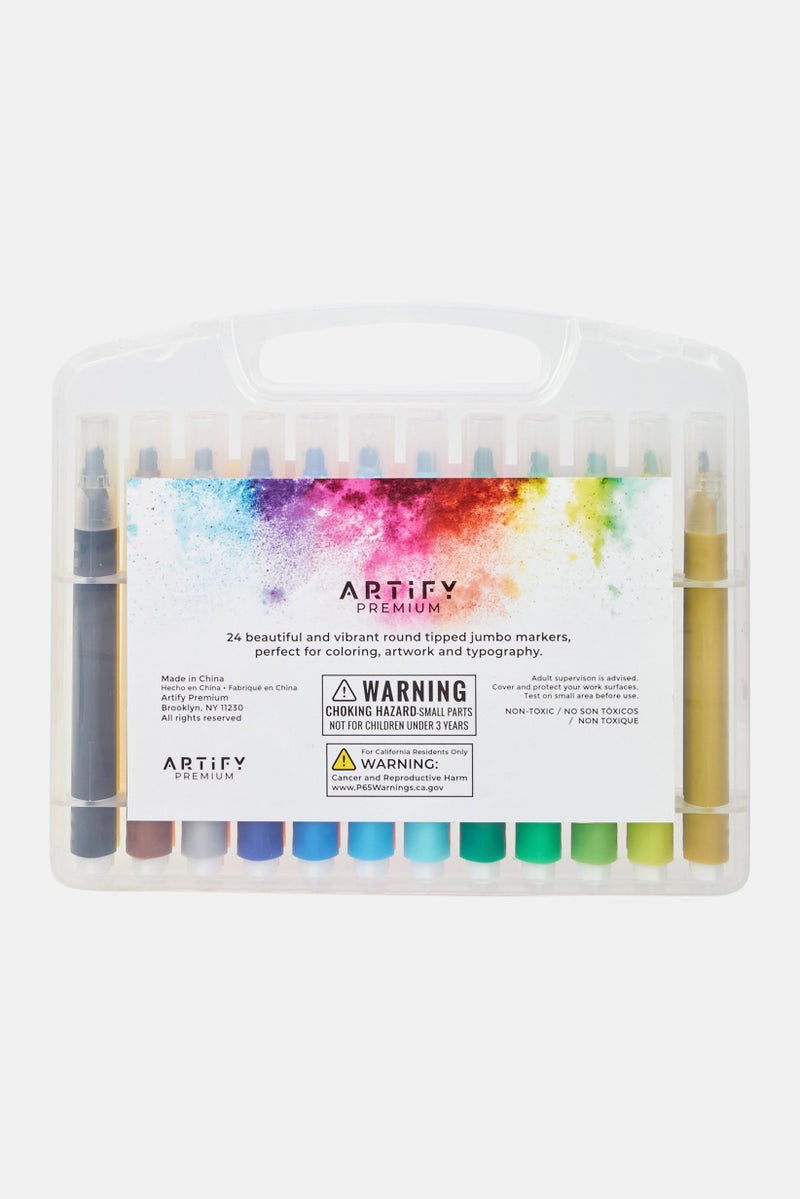 Artify 24 Pieces Premium Quality Art Markers, Pink Combo - Image 2
