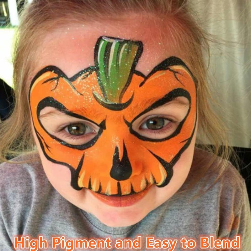 Go Ho Orange Face Paint Stick,Water Based Cream Orange Face Body Paint Washable for Halloween Cosplay SFX Tiger Pumpkin Makeup - Image 3