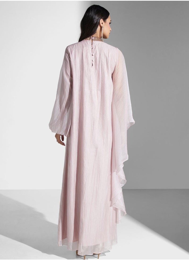 Namshi x - Embellished Trim Abaya - Image 1