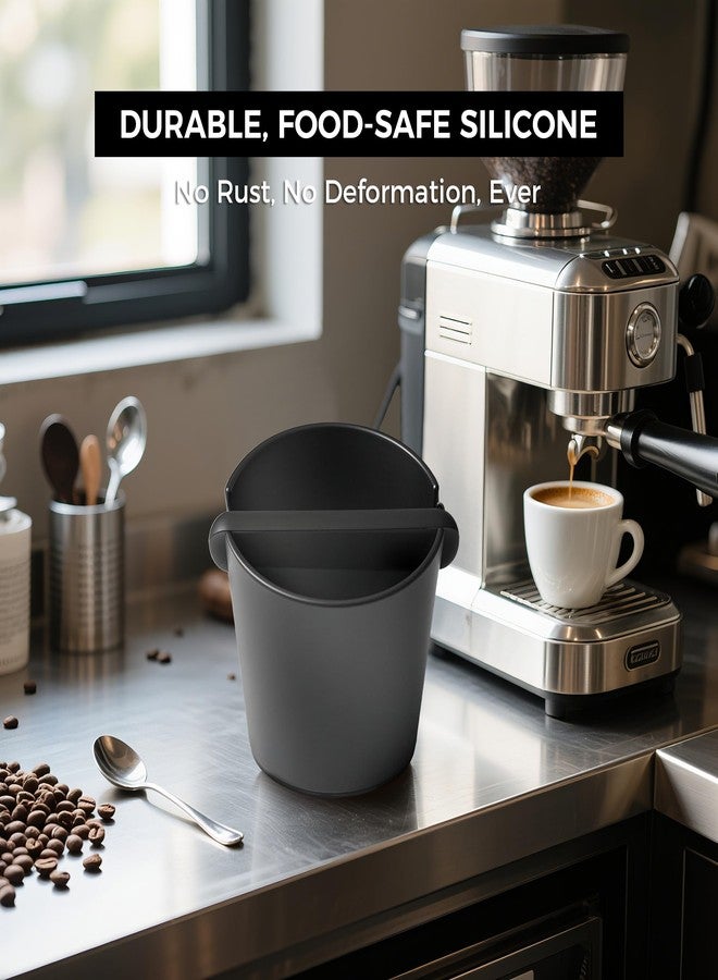 CHULUX Knock Box for Espresso – 5 Inch Silicone Coffee Grounds Container with Removable Knock Bar, Anti-Slip Base, Shockproof, Easy to Clean, Ideal for Home or Office - Image 3