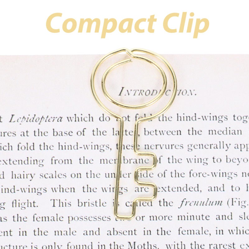 Gold Key Shaped Metal Paper Clips 30pcs Office Desk Organizer Accessories - Image 4