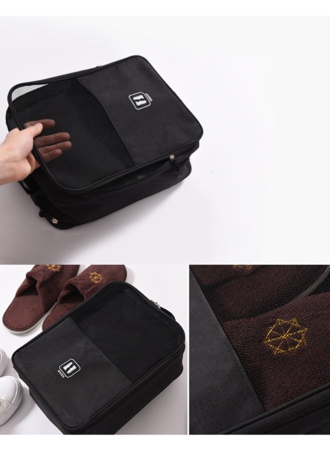 Portable Travel Storage Bag Oxford Fabric Waterproof Dustproof Shoe Bag Outdoor Hiking Sports Shoe Organizer Bag Can Hold 3 Pairs of Shoes, Ideal for Travel and Daily Use Storage Bag - Image 5