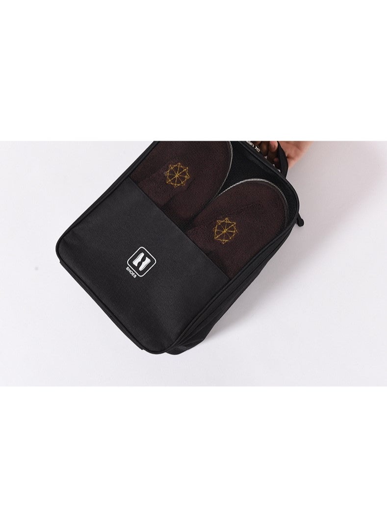 Portable Travel Storage Bag Oxford Fabric Waterproof Dustproof Shoe Bag Outdoor Hiking Sports Shoe Organizer Bag Can Hold 3 Pairs of Shoes, Ideal for Travel and Daily Use Storage Bag - Image 3