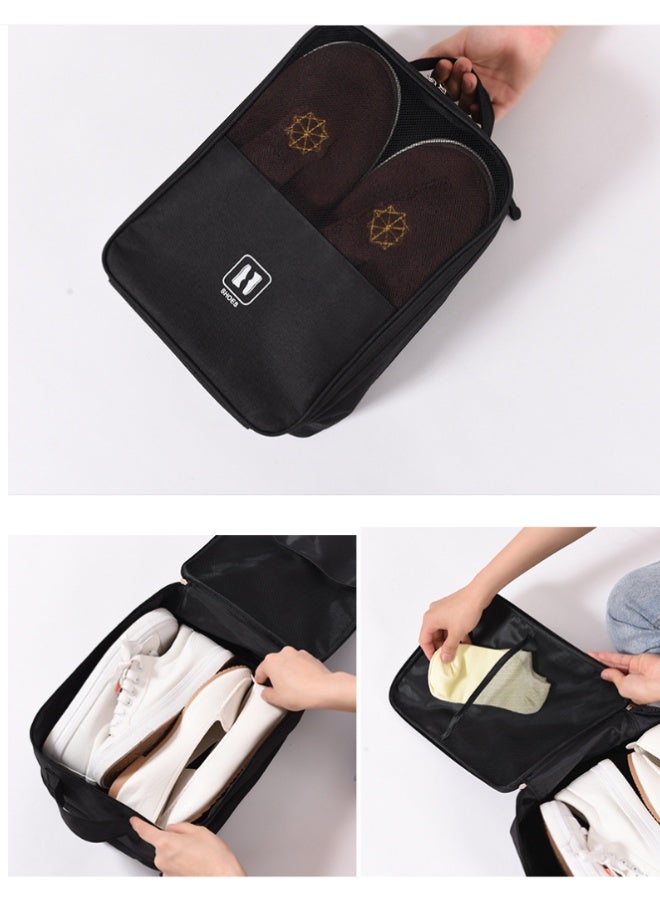 Portable Travel Storage Bag Oxford Fabric Waterproof Dustproof Shoe Bag Outdoor Hiking Sports Shoe Organizer Bag Can Hold 3 Pairs of Shoes, Ideal for Travel and Daily Use Storage Bag - Image 4