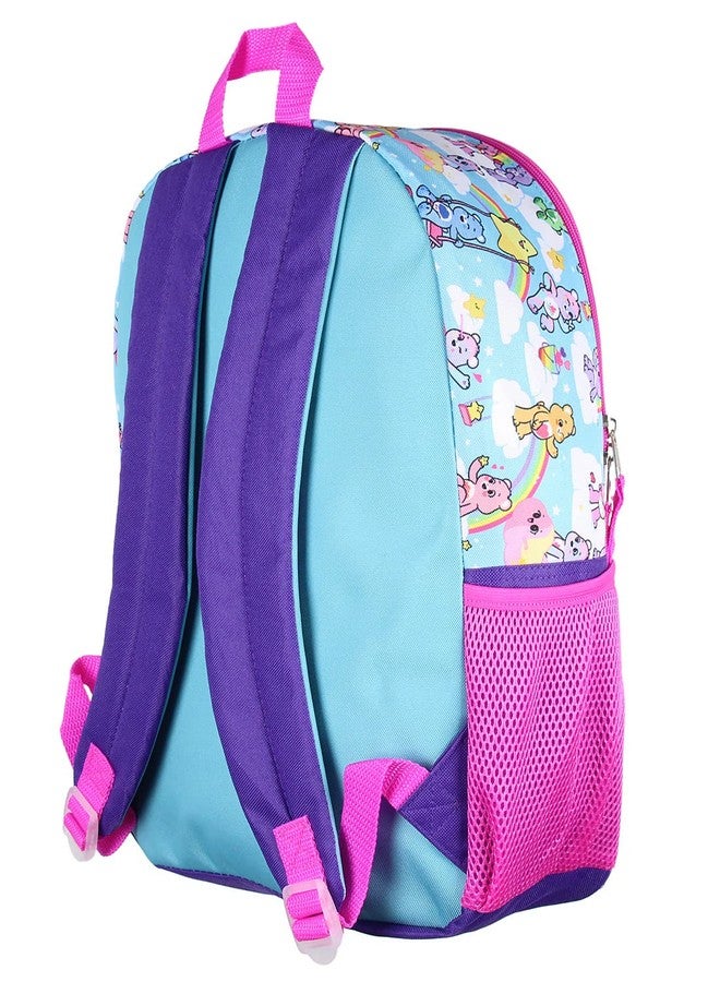 Bioworld مجموعة حقائب ظهر كيربيرز - العناية سحر 16 بوصة، حقيبة غداء، زجاجة ماء، مجموعة ملصقات 5 قطع - Image 4