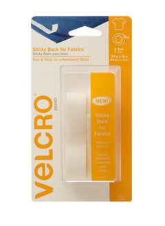 VELCRO Brand Sticky Back for Fabrics Tape 3/4 X 24inch White  - Image 1