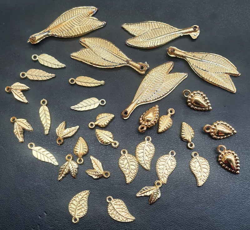 eshoppee 200 gm Golden Color Set of 6 Plastic Beads for Jewellery Making kit Art and Crafts Materials for Necklace Bracelet Earring Making Materials DIY kit (1) - Image 2
