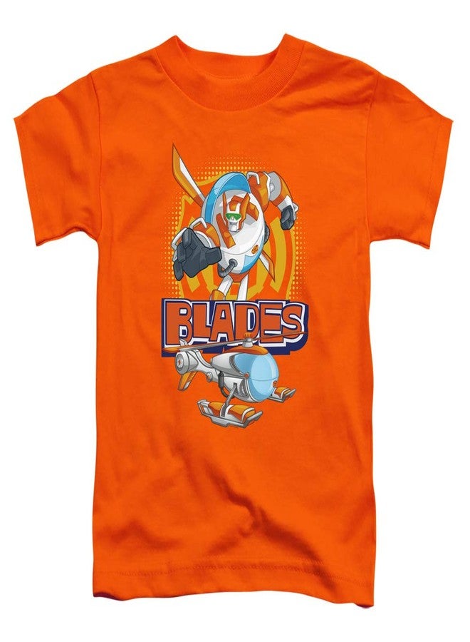 Trevco Transformers Blades Unisex Toddler T Shirt for Boys and Girls, Large (4T) Orange - Image 1