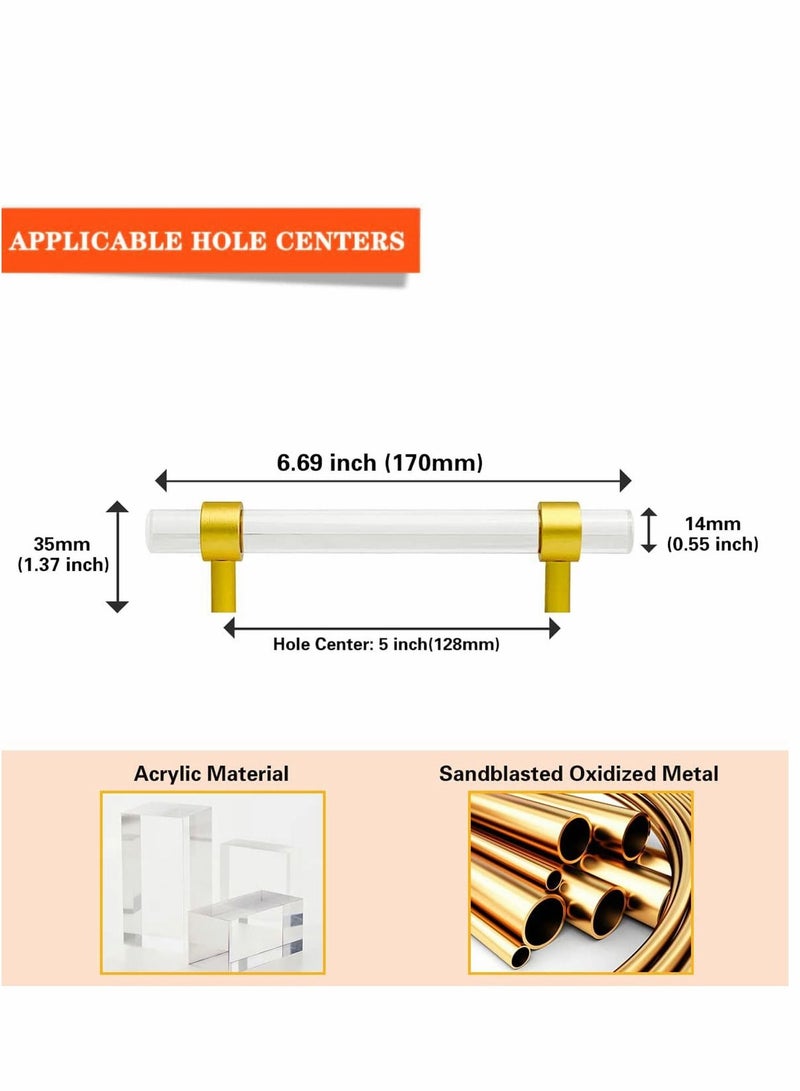 SYOSI مقبض باب 2 حزمة سحب دفع مقبض حظيرة ثقيل شفافة أكريليك قضيب إمساك السلامة لخزائن الحمام والمرآة والجاراج ومستلزمات الحمام والديكور - Image 3