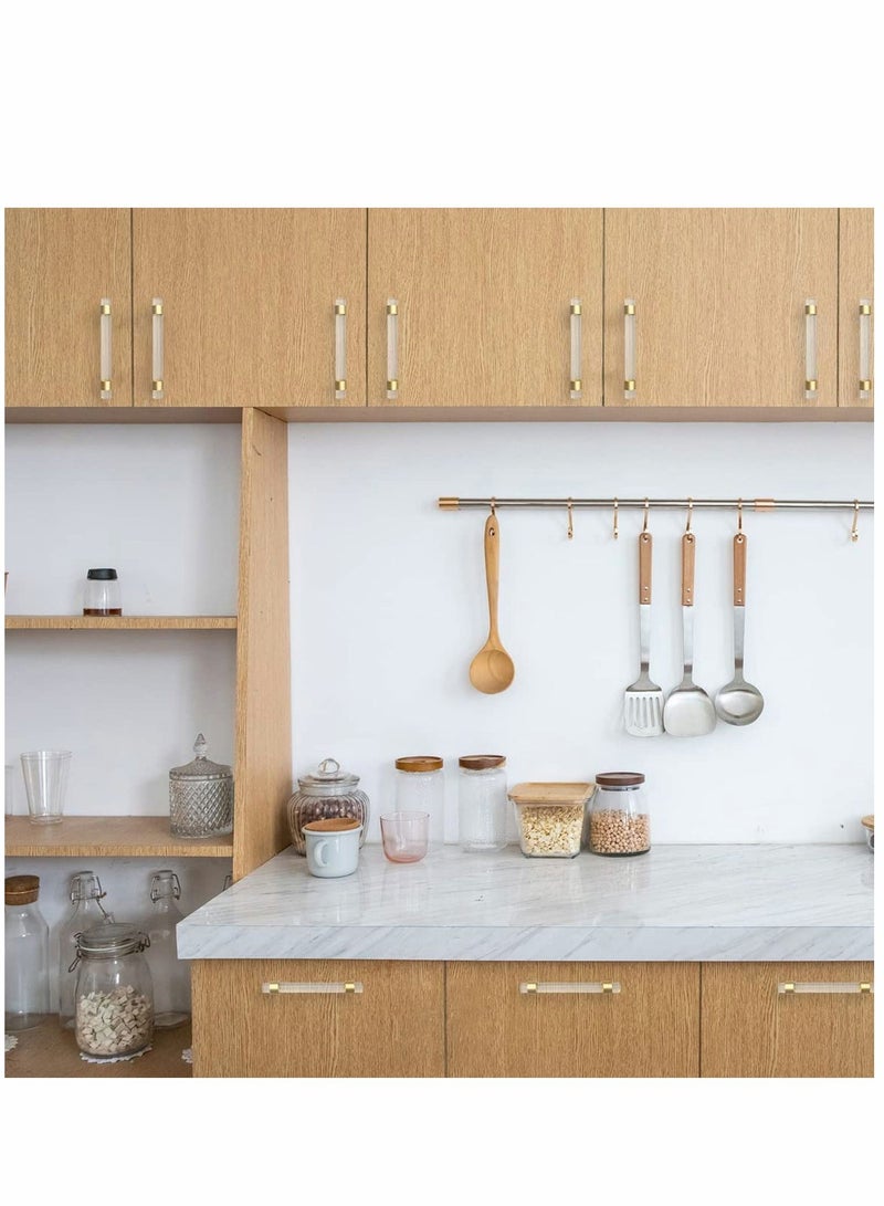 SYOSI مقبض باب 2 حزمة سحب دفع مقبض حظيرة ثقيل شفافة أكريليك قضيب إمساك السلامة لخزائن الحمام والمرآة والجاراج ومستلزمات الحمام والديكور - Image 5