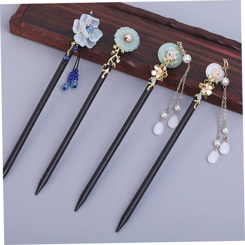 Chinese Hair Sticks: Multicolor - Traditional Chinese Hairpin for Women With Long Hair - Image 2