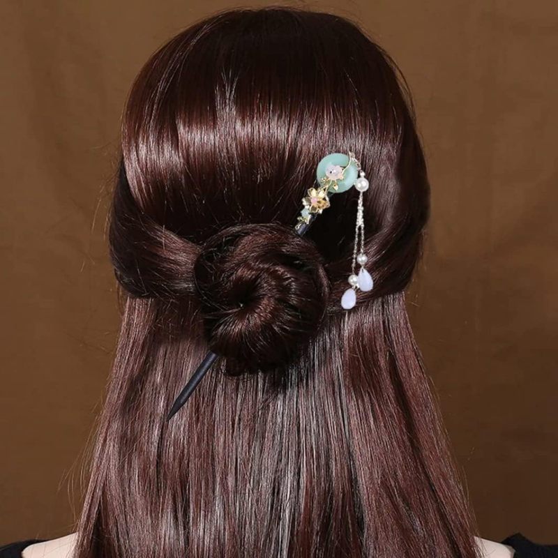 Chinese Hair Sticks: Multicolor - Traditional Chinese Hairpin for Women With Long Hair - Image 5