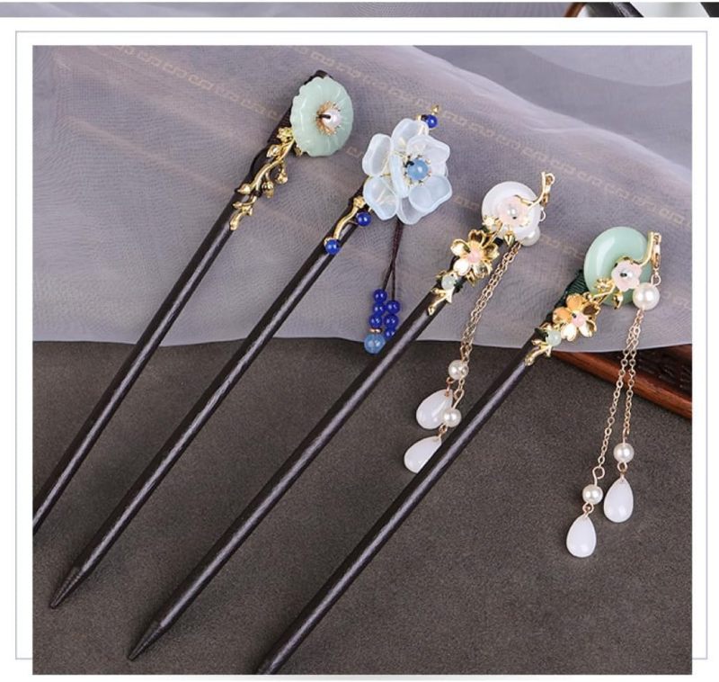 Chinese Hair Sticks: Multicolor - Traditional Chinese Hairpin for Women With Long Hair - Image 3