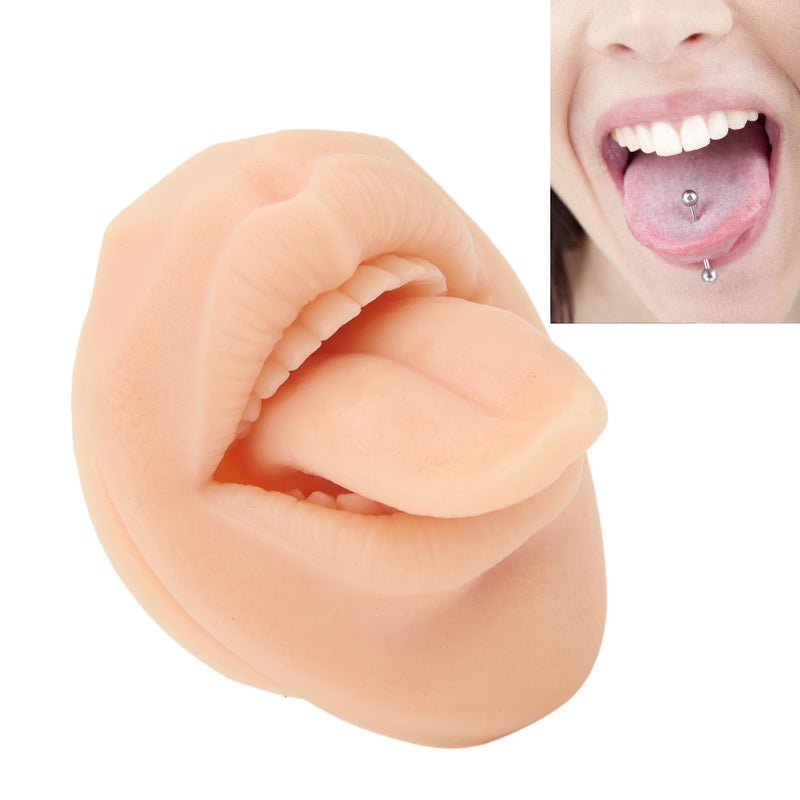 gernie Silicone Tongue Mouth Model Silicone Tongue Study Body Medicine Practice Accessories Mouth Lip Mouth for Drug Lip Piercing Kits - Image 3