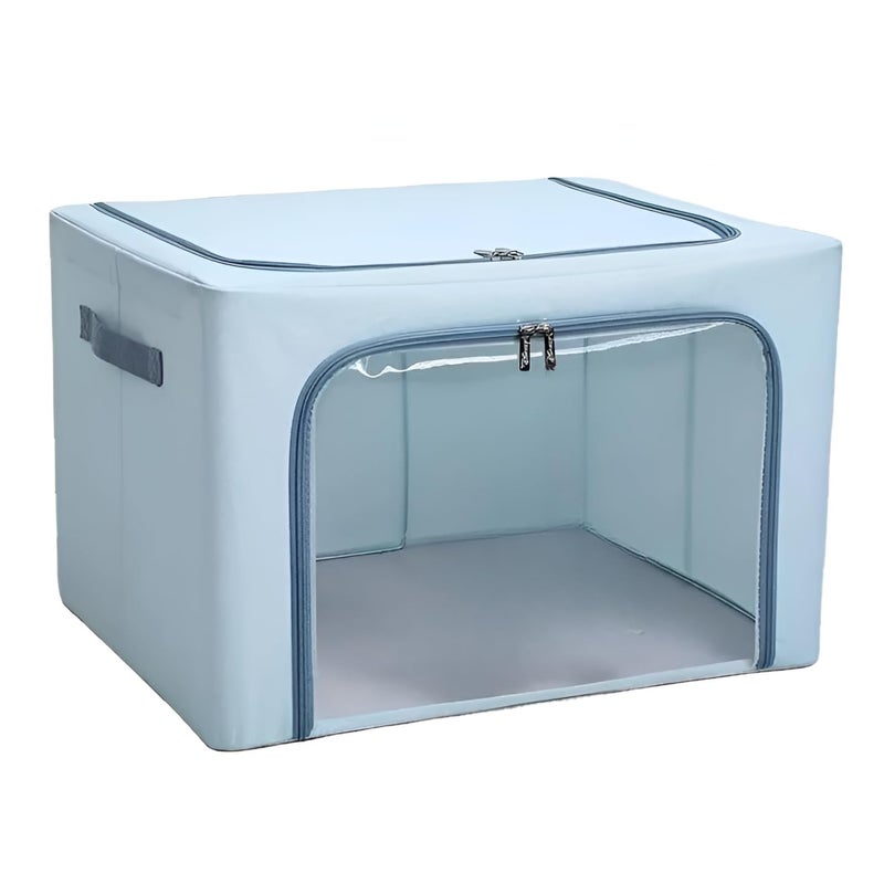 PRAMANTA PRAMANTA Clothes Storage Box Foldable Steel Frame Clothes Organizer Storage Box for Wardrobe Saree Shirts and Blankets 66 Litre 1Pcs - Image 1