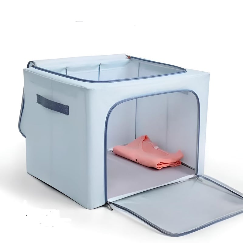 PRAMANTA PRAMANTA Clothes Storage Box Foldable Steel Frame Clothes Organizer Storage Box for Wardrobe Saree Shirts and Blankets 66 Litre 1Pcs - Image 2