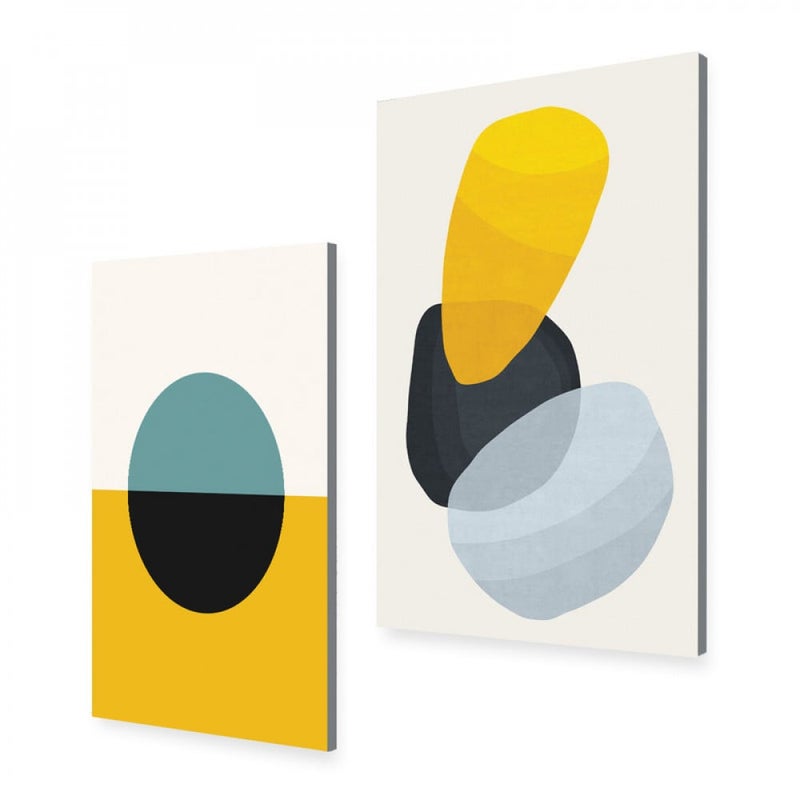 ماركتنا لوحة قماشية ثنائية بتصميم مودرن بمقاس اجمالي 80×60 سم - Image 2