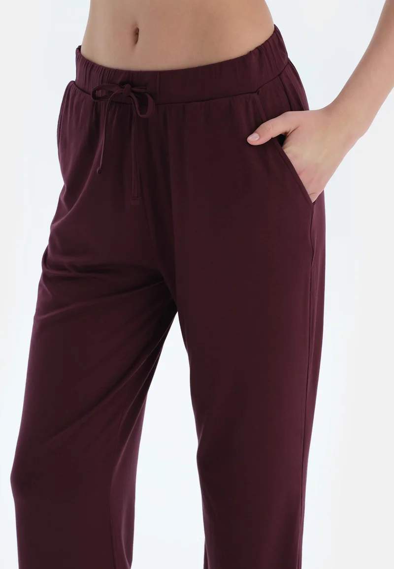 dagi Regular/Classic Fit T-shirt & Trousers Pajama Sets V Neck Cotton Blend Sleepwear