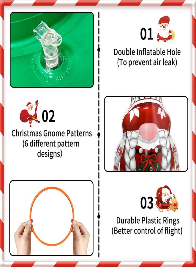 quescu 6 Pack Inflatable Christmas Gnome Ring Toss Game,Christmas Party Games for Kids,Adults,Family,Indoor Outdoor Game Garden Toy - Image 5