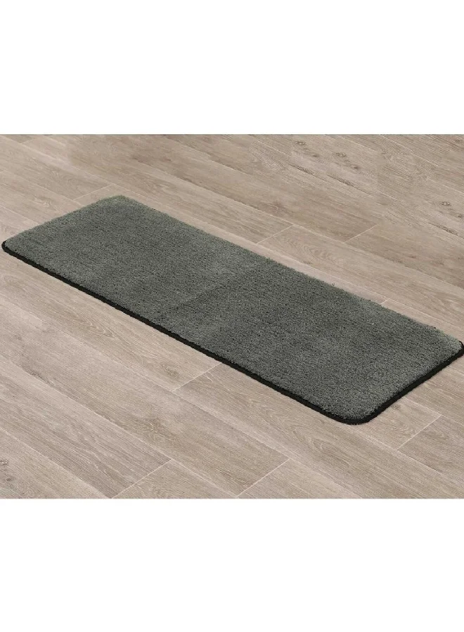 Tendance Large Double Sink Comfortable and Soft Microfiber Bathroom Mat Khaki Green 45 x 120 cm AA7748143