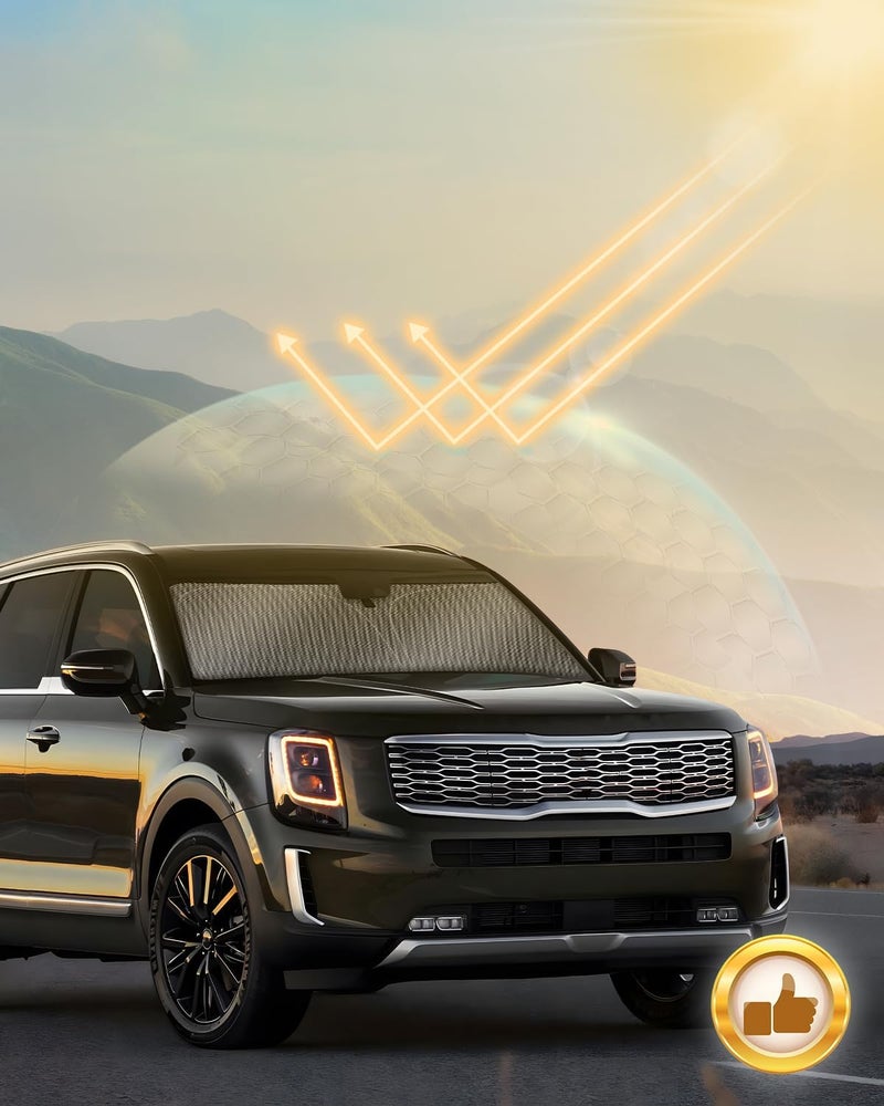 Mixsuper Liner Windshield Sun Shade for Kia Telluride 2020-2025 - Image 4
