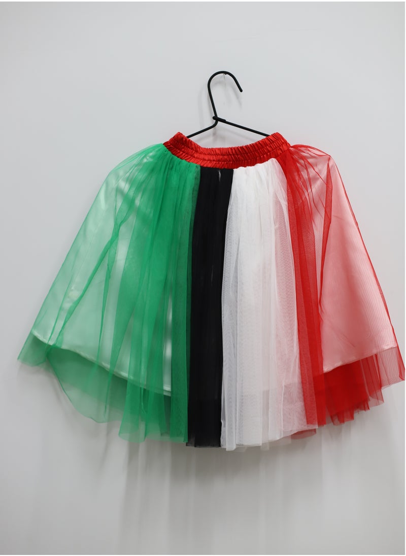D'Daniela - Girls UAE Flag National Day Skirt - Image 1