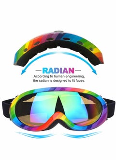 Y&D Ski Snowboard Goggles 4 Pack, Anti Fog Glare Adjustable Strap, UV Protection, Fog, Wind Resistance, for Winter Outdoor Sport Skiing, Motorcycling, Adult and Child General (Multicolor)  - Image 5
