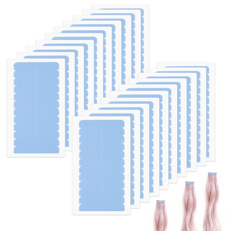 CANIPHA 240pcs Beauty Tools Human Hair Tape Extension Replacement, Double Sided Wig Tape (Blue) - Image 1