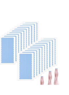 CANIPHA 240Pcs Hair Extension Tape, Adhesive Replacement Tape for Hair Extensions, Double Sided Hair Tape Human Hair Tape Tabs Tape in Extension Replacement Tape Wig Tape, Wig Tape Beauty Tools(Blue)  - Image 1