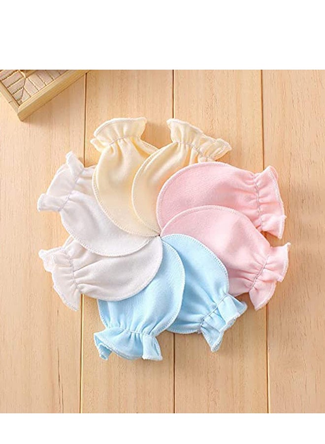 SYOSI Anti-grasping Anti-Scratching Baby Gloves, 0 - 6 Months, 4 Pairs - Image 3