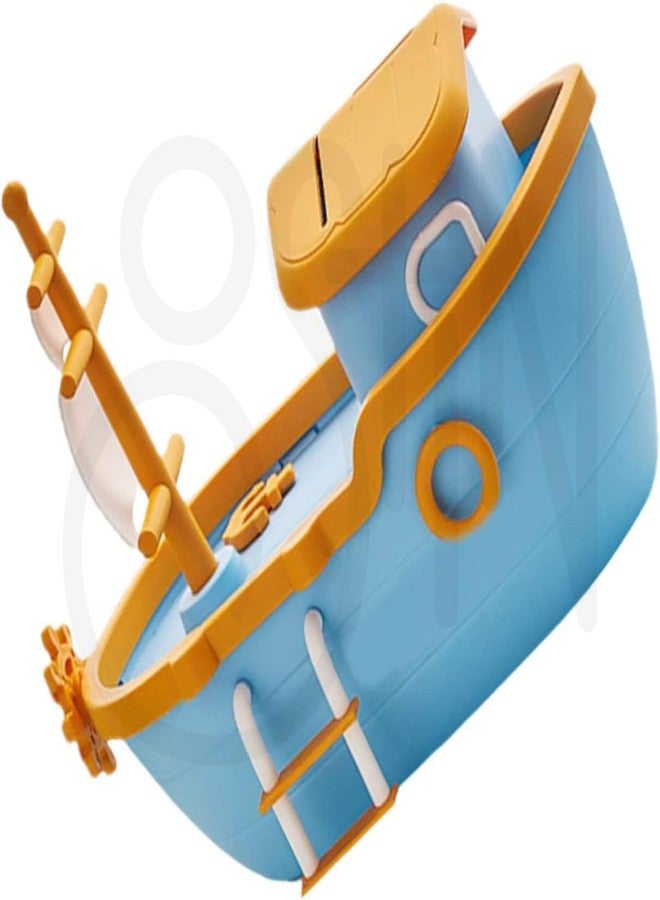 Ostin Creative Cute Cartoon Money Bank, Piggy Bank Pirate Ship Money Bank Unbreakable Plastic Coin Bank Money Boxes Kids Pirate Ship Toys Sailboat Statue Model for Birthday - Image 2
